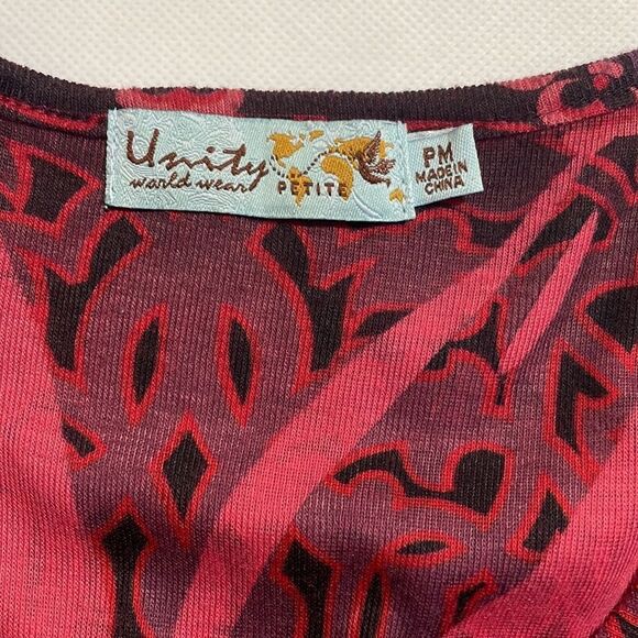 Unity World Wear Petite Women’s V-Neck Sequined Accent Top - Picture 8 of 9